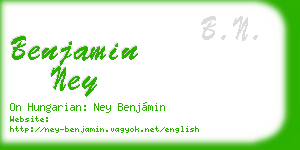 benjamin ney business card